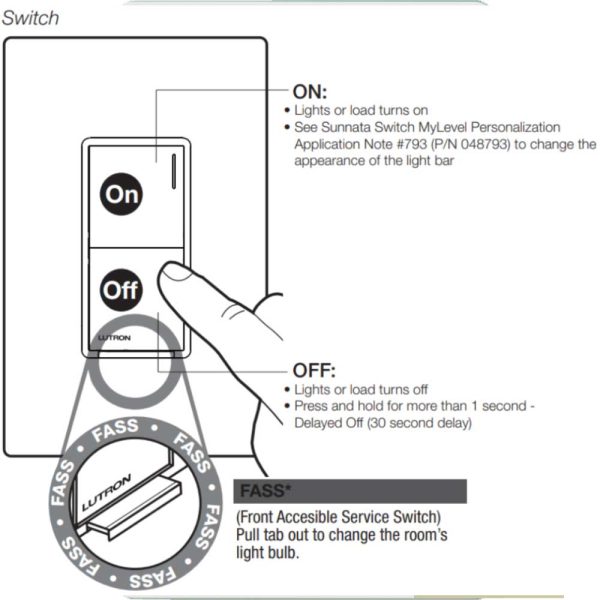 Lutron RadioRA 3 Sunnata Smart Companion Switch, Not for Standalone Use, Black Fashion