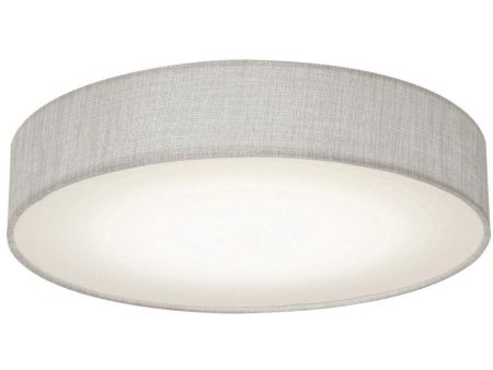 Ashland 15 in. LED Flush Mount Light with Battery Backup Selectable CCT Gray finish For Cheap