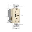 Tamper Resistant 20A Duplex Receptacle with USB Type A C Fast Charging, Nickel Sale