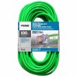 100 ft. 12 3 SJTW Extreme Cold Weather Heavy Duty Neon Flex Extension Cord w Lighted Connector Green For Discount