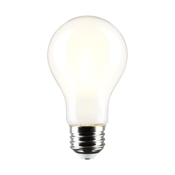 A19 LED Bulb, 60W Equal, 8 Watts, 800 Lumens, 2700K, E26 Medium Base, Frosted Finish, Pack of 4 For Discount