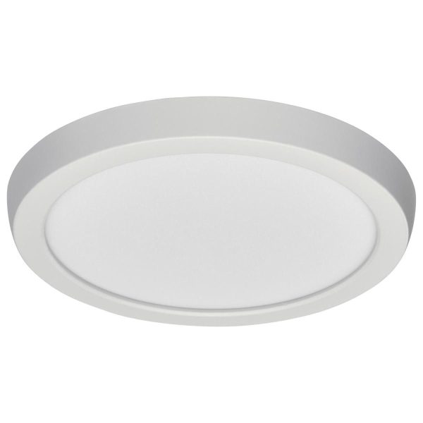 Blink 7 in. LED Round Disk Light 11W Selectable CCT White Finish Fashion