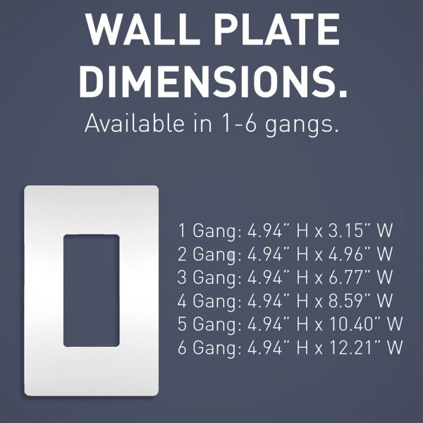 radiant 1-Gang Screwless Wall Plate, White Online now