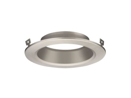 4  Round Smooth Reflector Trim Brushed Nickel Finish For Discount