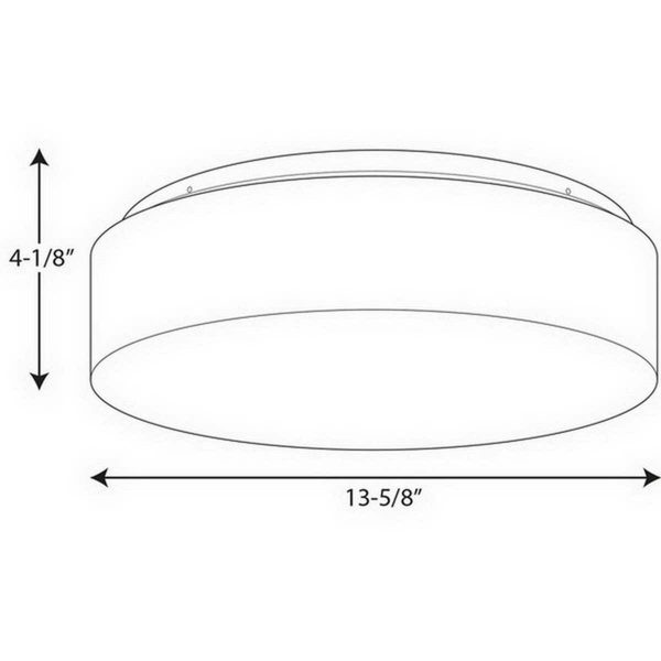 Drums and Clouds 14 in LED Flush Mount Light White finish Online now