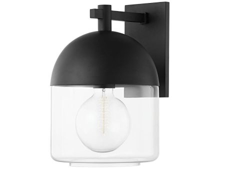 ZEPHYR 15 in. Outdoor Wall Sconce Textured Black Finish on Sale