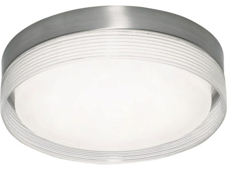 Tribeca 16 in. LED Flush Mount Light Selectable CCT Satin Nickel Finish on Sale