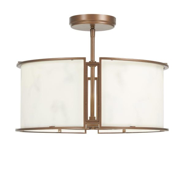 Buchanan 18 In. 4 Lights Semi flush Mount Light Bronze Finish Online now