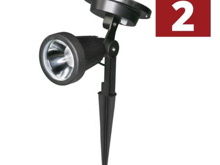 Solar LED Spot Light 30 Lumens 4500K (Pack Of 2) Hot on Sale