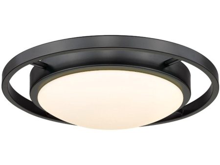 Astra 14 in. LED Flush Mount Light Black Finish Online Hot Sale