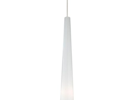 Zenith 3 in. Halogen Pendant Light FJ White Glass Bronze Finish For Sale