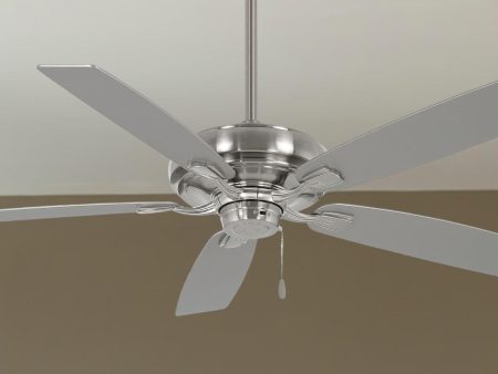 Watt 60  Brushed Nickel Ceiling Fan with Pull Chain Cheap