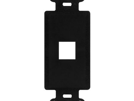 On-Q Decorator Wall Plate insert, 1-Port Keystone Jack, Black Fashion