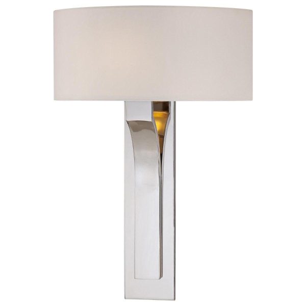 17 in. Wall Light Polished Nickel & Gold finish Fashion