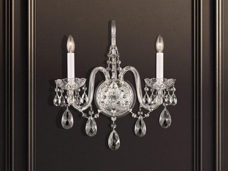 Arlington 16 inch Polished Silver Armed Sconce with Clear Heritage Crystals Sale