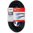 100 ft. 12 3 SJOOW All-Rubber Outdoor Heavy Duty Extension Cord Black For Discount