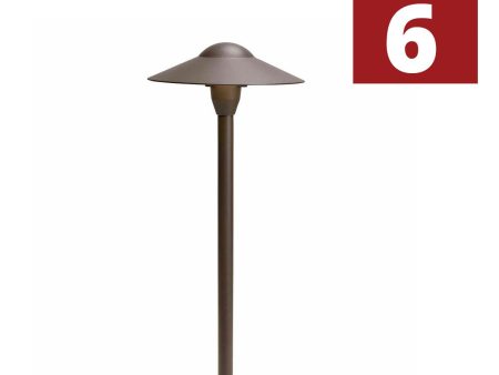 12V 8  Dome Landscape Path Light Textured Architectural Bronze Pack of 6. Supply