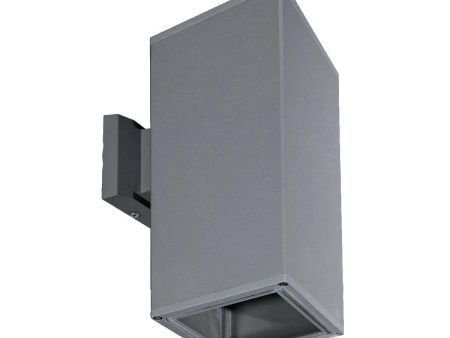 19210 12 In. 2 Lights Outdoor Wall Sconce Gray Finish on Sale