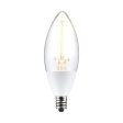 B11 Candle Filament LED Bulb, Dusk To Dawn, 5W, 500lm, 2700K, E12 Candelabra Base, With Photocell For Sale