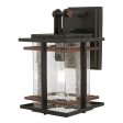 San Marcos 11 in. Outdoor Wall Lantern Black & Antique Copper Finish Discount