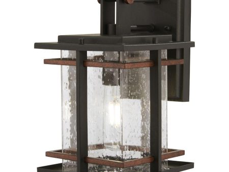 San Marcos 11 in. Outdoor Wall Lantern Black & Antique Copper Finish Discount