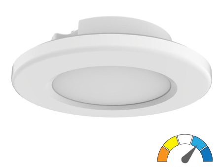 4 In. LED Disk|Surface Mount Light Selectable CCT White Finish on Sale