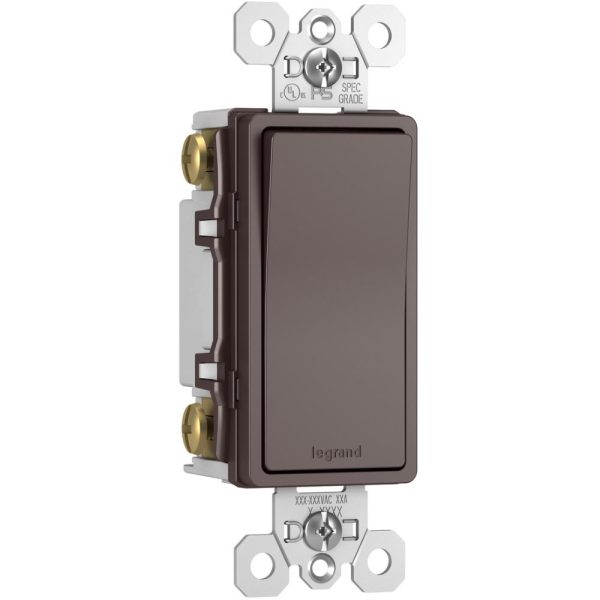 radiant 4-Way Rocker Light Switch, 15-Amp, 120V, Dark Bronze Cheap