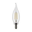 CA10 Filament LED Bulb, 3 Watts, 200 Lumens, 2700K, E12 Candelabra Base, Clear, Pack of 2 Hot on Sale