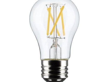 A15 LED Filament Bulb, 6 Watts, 450 Lumens, 2700K, E26 Medium Base, Clear Finish, Pack of 2 Cheap