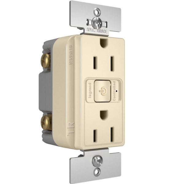 radiant 15A Smart Outlet with Netatmo, Light Almond For Cheap