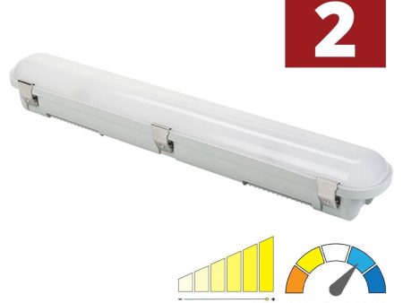 2ft LED Vapor Tight Fixture, 3300lm, 15 20 25 Watts, 35K 40K 50K, 120-277V Cheap